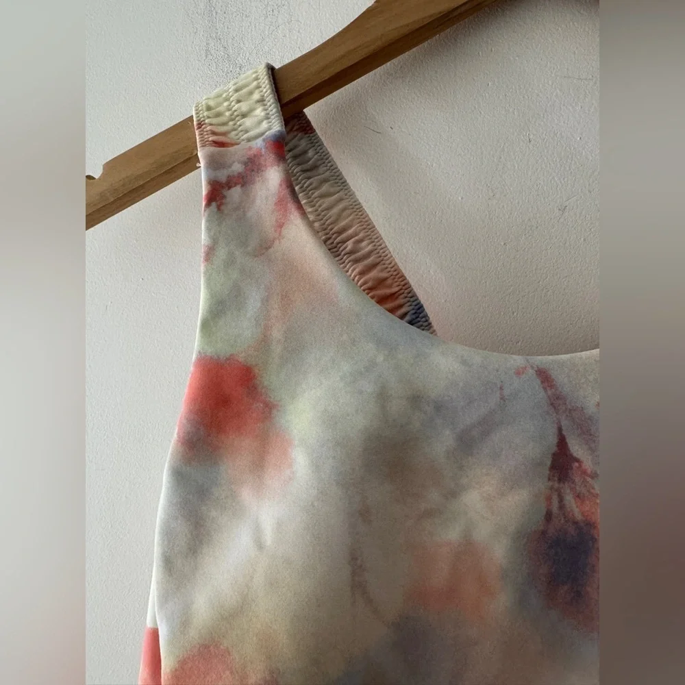 Old Navy Girls PowerSoft Ruched-Strap Tank Top‎ Warm Tie Dye